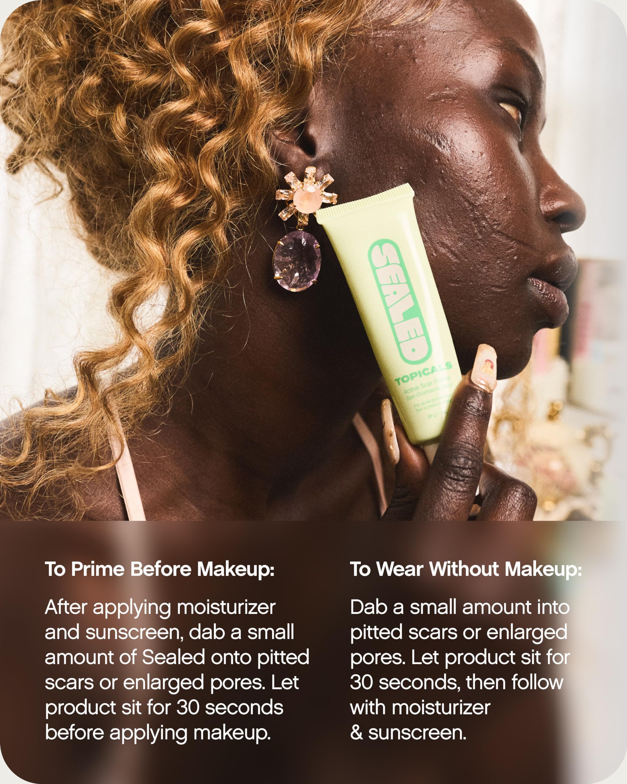 Topicals Sealed Active Scar Filling Primer for Acne Prone Skin - Good for Blemishes, Pores, Acne & Dryness - Contains Retinol and Salicylic Acid - 1 Oz